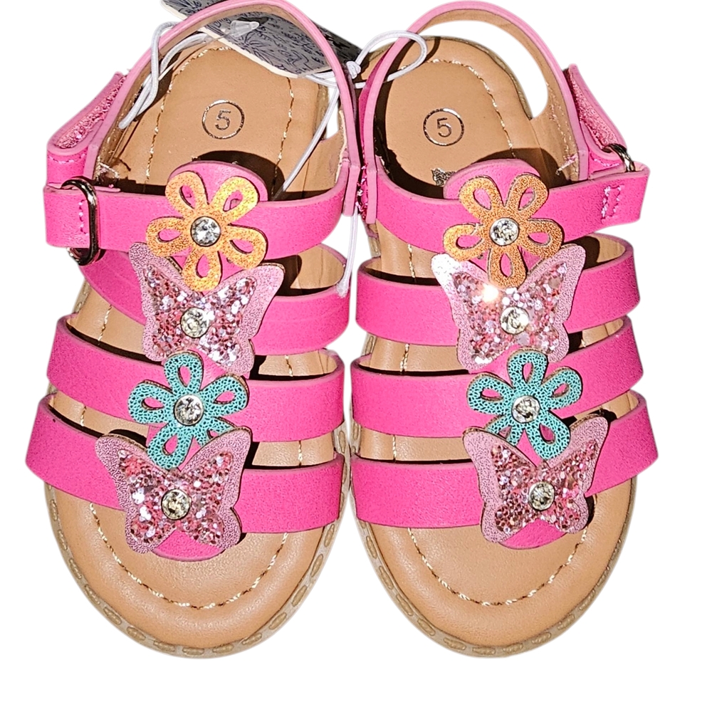 Mudd Pink Floral Kids Sandals - Picture 5 of 5